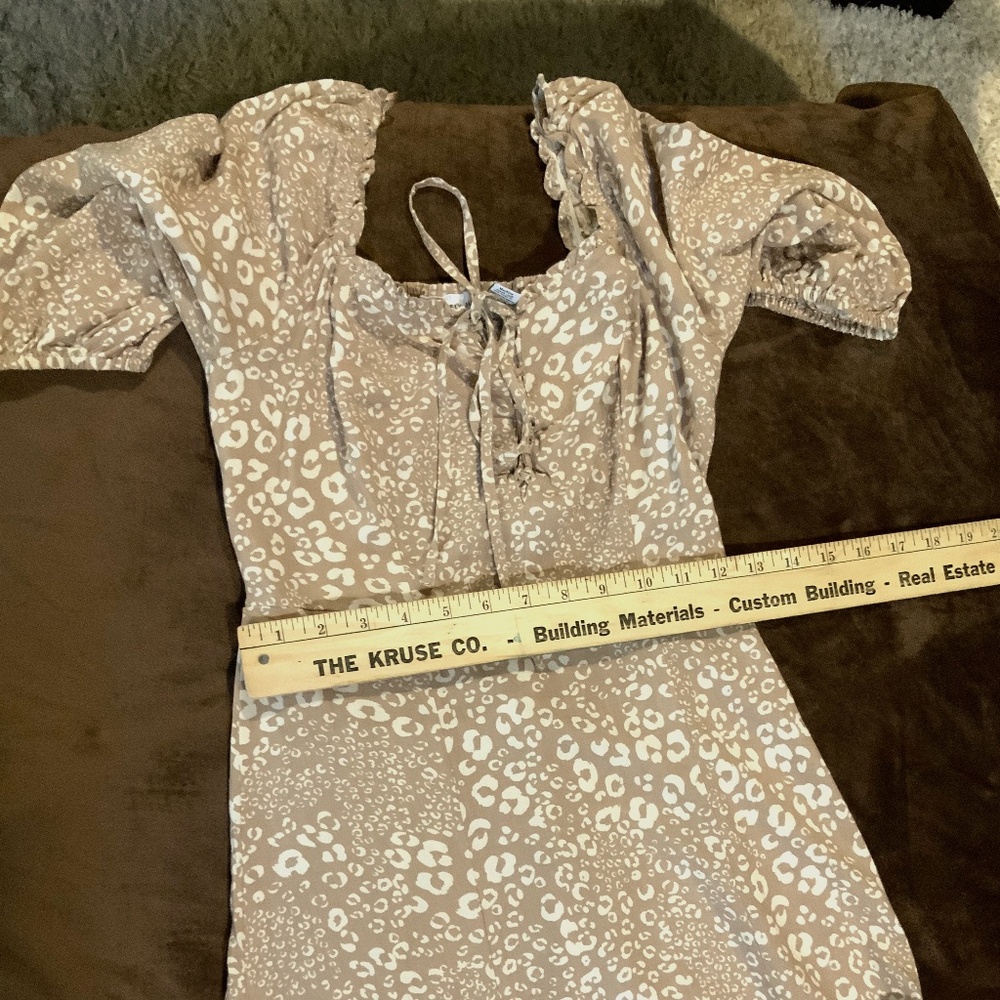 Sincerely Jules Brown White Dress Western Festival Boho Balletcore Cottagecore